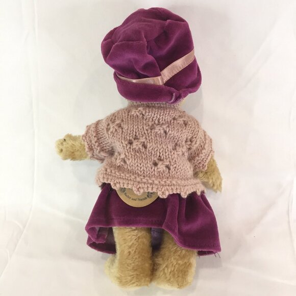 New Boyds Bears Easter Bunny Emily Rabbit Plush Stuffed Animal Pink Sweater Hat - Picture 8 of 12